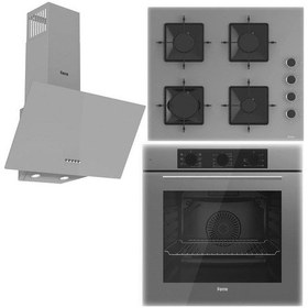 Resim Ferre QBL62CPR + SS208 + D088 Gri Ankastre Set 