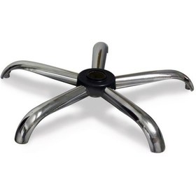 Resim Fullreyon Ofis Müdür Patron Koltuğu Krom Kaplama Metal Yıldız Ayak 