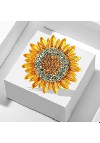 Resim Sunflower Ayçiçeği Broş Altın - Sarı 