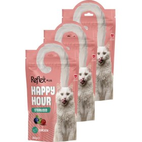 Resim Happy Hour Kısırlaştırılmış Kediler İçin Ödül Maması 3 X 60gr 