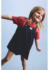 Resim Defacto Pamuklu Denim Elbise Kız Bebek H2701a526smnm34 Mavi-nm34 