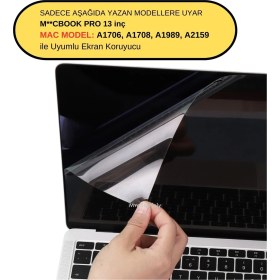 Resim McStorey Macbook Air Pro Ekran Koruyucu A1706 A1708 A1989 A2159 A1932 ile Uyumlu 0.2mm Anti Scratch 