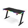 Resim Karr Gaming Thunder RGB Aydınlatmalı 140x65 CM Oyuncu Masası Siyah 