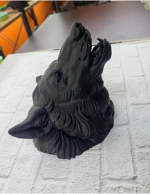 Resim 3d Siyah Ayı Başı Duvar Süsü Özel Tasarım Dekoratif Heykel 25x19 Cm 