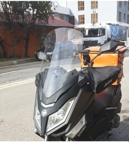 Resim Motocam Yuki T9 Strom 125 Ön Cam 2021-2026 Model 62cm Şeffaf Renkli 4mm 