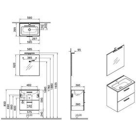 Resim VitrA Mia 75103 Cordoba 60Cm Banyo Dolabı Set Çok Renkli 