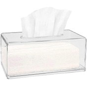 Resim Akrilik Peçete Kutusu Tutucu, Banyo, Mutfak Ve Arabalar İçin Peçete Saklama Amaçlı Şeffaf Peçete Kutusu Gerçekler Peçete Kutusu Tutucu Peçete Dispenseri 22x12x9cm 