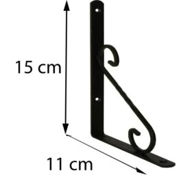 Resim Ferforje Dekoratif Raf Altı Raf Ayağı Bakır 110 x 155 mm 