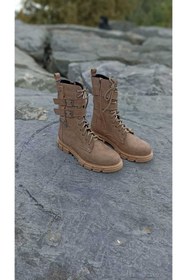 Resim Eray Kadın Kışlık Sıcak Astar Hafif Taban Süet Postal Bot. 3cm Topuk 20cm Konç 