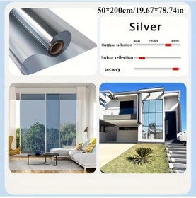 Resim Hightower Silvery 19.69x78.74inç Gizlilik Sera Filmi Uv Korumalı Yaz İçin Ofis Ev Araç 