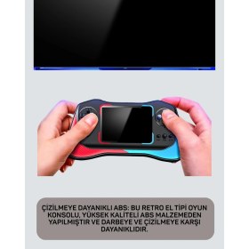 Resim 3,5 Inç Ekranlı Taşınabilir El Konsolu – 500 Klasik Oyunla Eğlence Yanınızda 