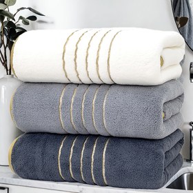 Resim 3 Adet Ultra Yumuşak Mercan Havlu Seti, 3 Hızlı Kuruyan Hafif Banyo Havlusu (70 x 140 cm), Ev, Otel ve Spa Kullanımı İçin İdeal – Kamp ve Açık Hava Sporları için Mükemmel – Harika Noel Hediyesi 