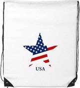Resim DIYthinker Kadın Amerika Yıldız Bayrağı Amerika Birleşik Devletleri ABD Desen İpli Sırt Çantası İnce Çizgiler Alışveriş Yaratıcı El Çantası Omuz Environ Tal Polyester Çanta 