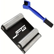 Resim Chuangyinshop Motorcycle Wheel Cleaning Stand Blue Zincir Fırçası Temizleyici Alüminyum Destek Lift 