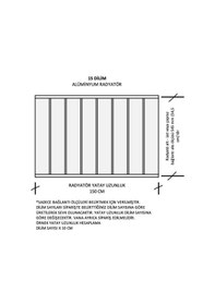 Resim Alüminyum Panel Radyatör Ekol 600x1500 Ral 9010 Beyaz 