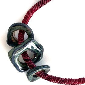 Resim Twister Choker - Pembe-Mavi 