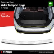 Resim S-Dizayn Chery Tiggo 8 Pro Krom Arka Tampon Eşiği 2022 Üzeri A+ Kalite 