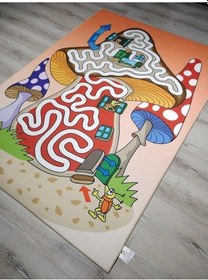 Resim Doğuş 3Boyutlu Halı 3D-918 Mantar Ev 100X140 Cm Çocuk Halısı Çok Renkli 