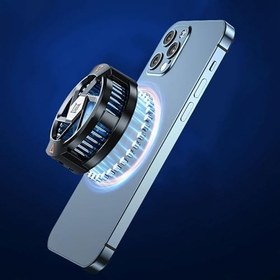 Resim Wireless Şarj Özellikli RGB Işıklı Telefon Soğutucu Fan -3° dereceye kadar anlık TEC soğutma Sistemi 
