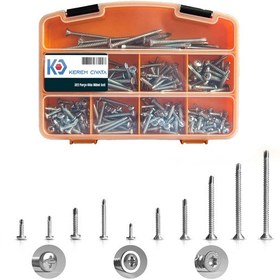 Resim Kerem 322 Parça 13 Çeşit Matkap Uçlu Vida Seti 20 CM 
