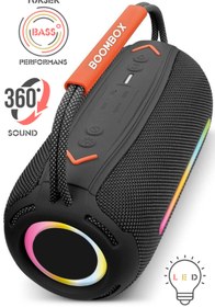 Resim OWWOTECH Boombox360 20w Su Geçirmez Taşınabilir Rgb Işıklı Bluetooth Hoparlör Tws Speaker Bt 5.1 