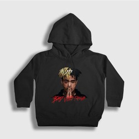 Resim Presmono Unisex Çocuk Forever Xxxtentacion Kapüşonlu Sweatshirt Siyah 