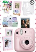Resim Fujifilm Instax mini 12 Pembe Fotoğraf Makinesi-30'lu Film-Albüm-Mandal-Çerçeve ve Kılıf Mega Set 2 