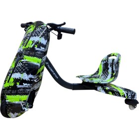 Resim Ryder Star Drift Car Drift Scooter Elektrikli Kaykay Hoverboard Dirift Kar Bluetooth Hoparlör LED Işıklı RS-R1 Green Extreme 