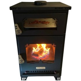 Resim Şömine Fırınlı 2 Camlı Odunlu-pelet Sobası Özel Üretim -494 