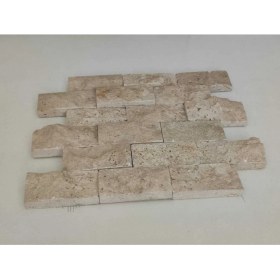 Resim Polen Stone Bej Traverten Doğal Patlatma Duvar Kaplama Taşı Fileli 