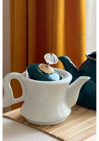 Resim Nishev Dufy Serisi Porselen Demlikli Emaye Çaydanlık Takımı - Yeşil 