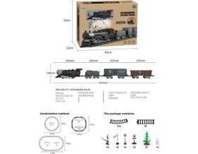 Resim Erzi Oyuncak Tren Işıklı Sesli Buharlı 1987 Tren Klasik 28 Parça 