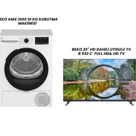 Resim Beko 10 kg Kurutma Makinesi + TV seti 