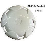 Resim gcstore 1 Adet 22,5" Ön Bombeli Beyaz Plastik Travego Model Jant Kapağı Tır / Kamyon / Otobüs 