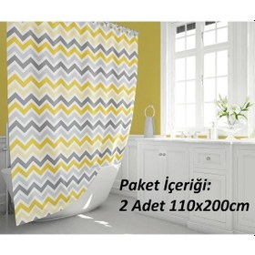 Resim Tropik Home-corner Play Gri-çiftkanatlı Banyo Duşperdesi 110x200 