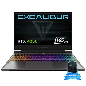 Resim Excalibur G870.1362-DFB0X-B Intel Core i7-13620H 32GB RAM 1TB NVME SSD 8GB RTX4060 Freedos 165HZ Gaming Laptop 
