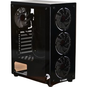 Resim Ti Game Tİ-GAME GRİM 4 RGB FAN BLACK MESH GAMING KASA POWER YOK 