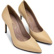 Resim Tamer Tanca Kadın Hakiki Deri Açık Bej Topuklu Ayakkabı 1129 002 Bn Ayk Y25 A.bej Dr Bej 