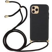 Resim iPhone 12 Pro/12 İçin 6.1 inç TPU Telefon Kılıfı, Kayışlı Siyah 