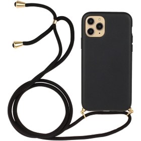 Resim iPhone 12 Pro/12 İçin 6.1 inç TPU Telefon Kılıfı, Kayışlı Siyah 