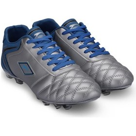 Resim Slazenger HUGO KR Erkek Halı Saha Gri / Mavi Futbol Ayakkabısı 