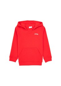 Resim U.S. Polo Assn. Erkek Çocuk Kırmızı Basic Kapüşonlu Sweatshirt 50313808-VR030 