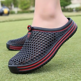 Resim Erkek Trendy Takunyalar, Hollow Out Nefes Moda Plaj Su Ayakkabıları, Açık Hava Etkinlikleri İçin Kapalı Açık Kaymaz Terlik 