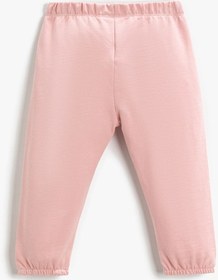 Resim Koton Jogger Eşofman Altı Baskılı Beli Lastikli Pamuklu Pembe 3wmg40016ak 3WMG40016AK274 Gül 