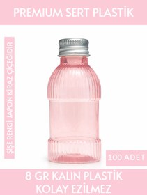 Resim Sizeuyduk Japon Kiraz Çiçeği Rengi Boş Plastik Şişe 100 Adet 50 ML Kolonya Söz Nişan Düğün Nikah PAW18GümüşKpk 