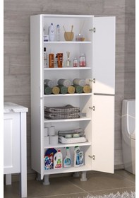 Resim Limasol 4 Kapaklı Çok Amaçlı Dolap Beyaz 