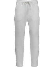 Resim Beyaz Regular Fit Yandan Cepli Pamuklu Eşofman Altı Beyaz029 