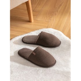 Resim Lc Waikiki Yeni Sezon Önü Kapalı Çizgili Erkek Ev Terliği 