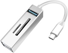 Resim Coverzone Type-C to USB Dönüştürücü 3.0 Hub 5in1 Port Hızlı Aktarım 5Gbps Usb Hafıza Kart Okuyucu Telefon PC Bilgisayar T803 Coverzone