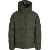 Resim Erkek Jack & Jones Jjesoho Kapüşonlu Puffer Mont Siyah, Yüksek Kalite, Fermuarlı, Uzun Kollu, Kışlık Şişme Mont Yeşil 